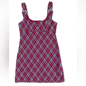 Y2K City Triangles Academia Dress Mallgoth Grunge Doll Plaid Clueless Punk Alt